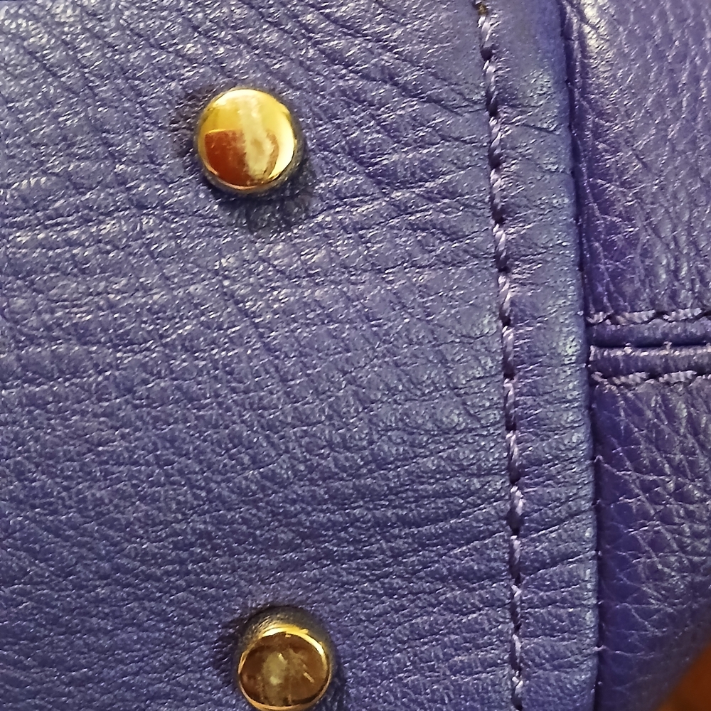 Kate Spade Cobble Hill Small Leslie Satchel Purple Pebbled Leather Crossbody - Picture 11 of 14